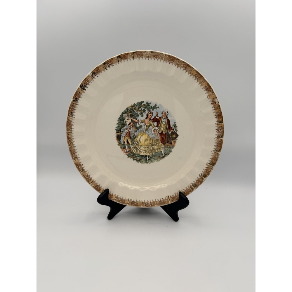 Vintage Colonial Courting Couple Plate The Cronin China Co.